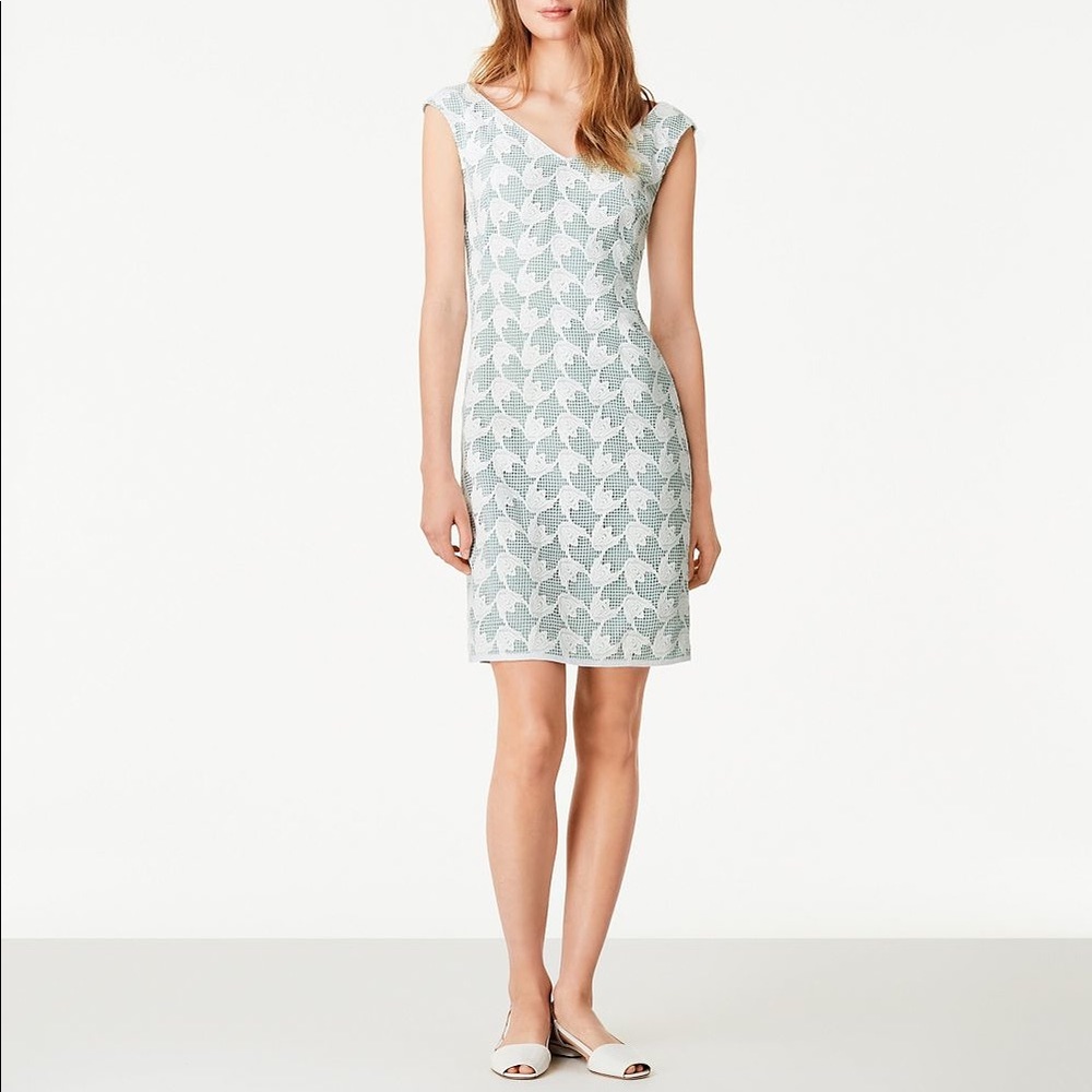 Tory Burch Brooklyn Lace Mini Dress Mint White